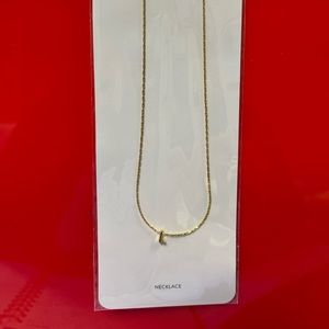Snake chain “L” alphabet necklace 16” with 2 inch extension